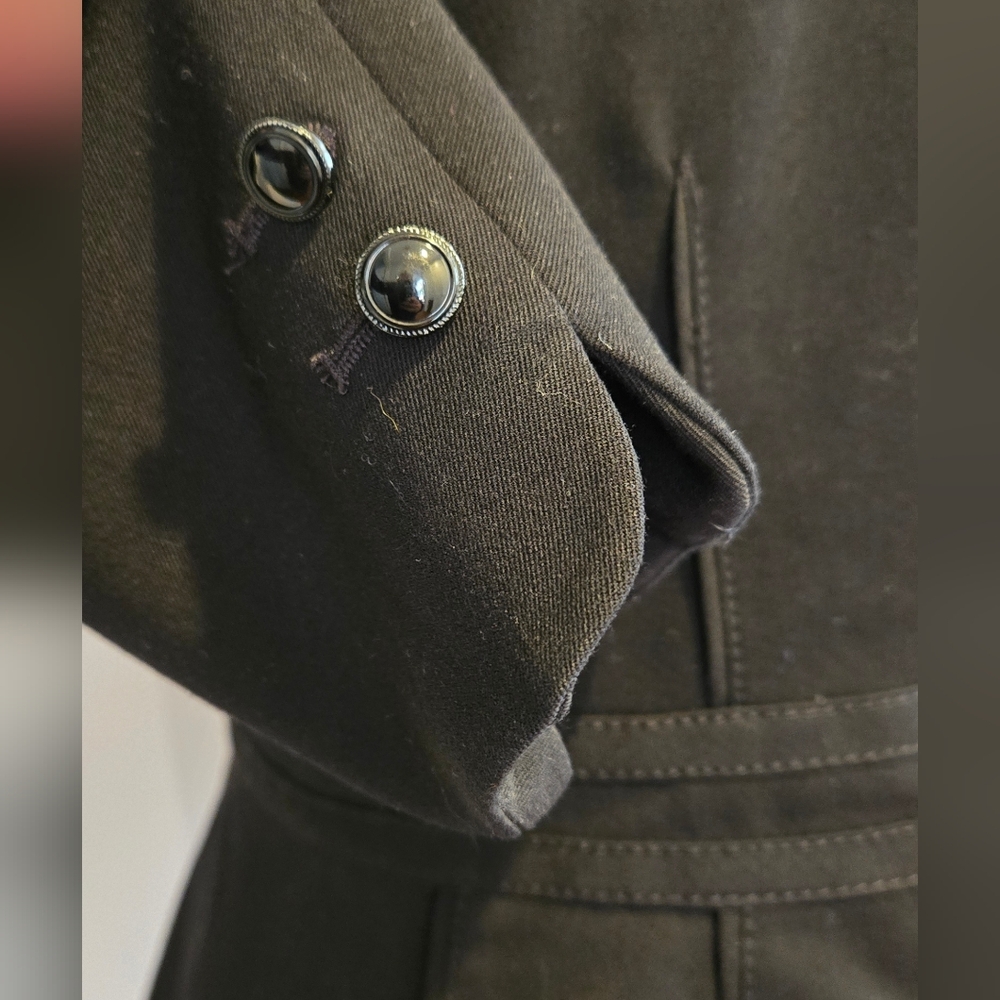 WHBM peplum short jacket ruffled collar twist on a classic sz 0 - Picture 8 of 13